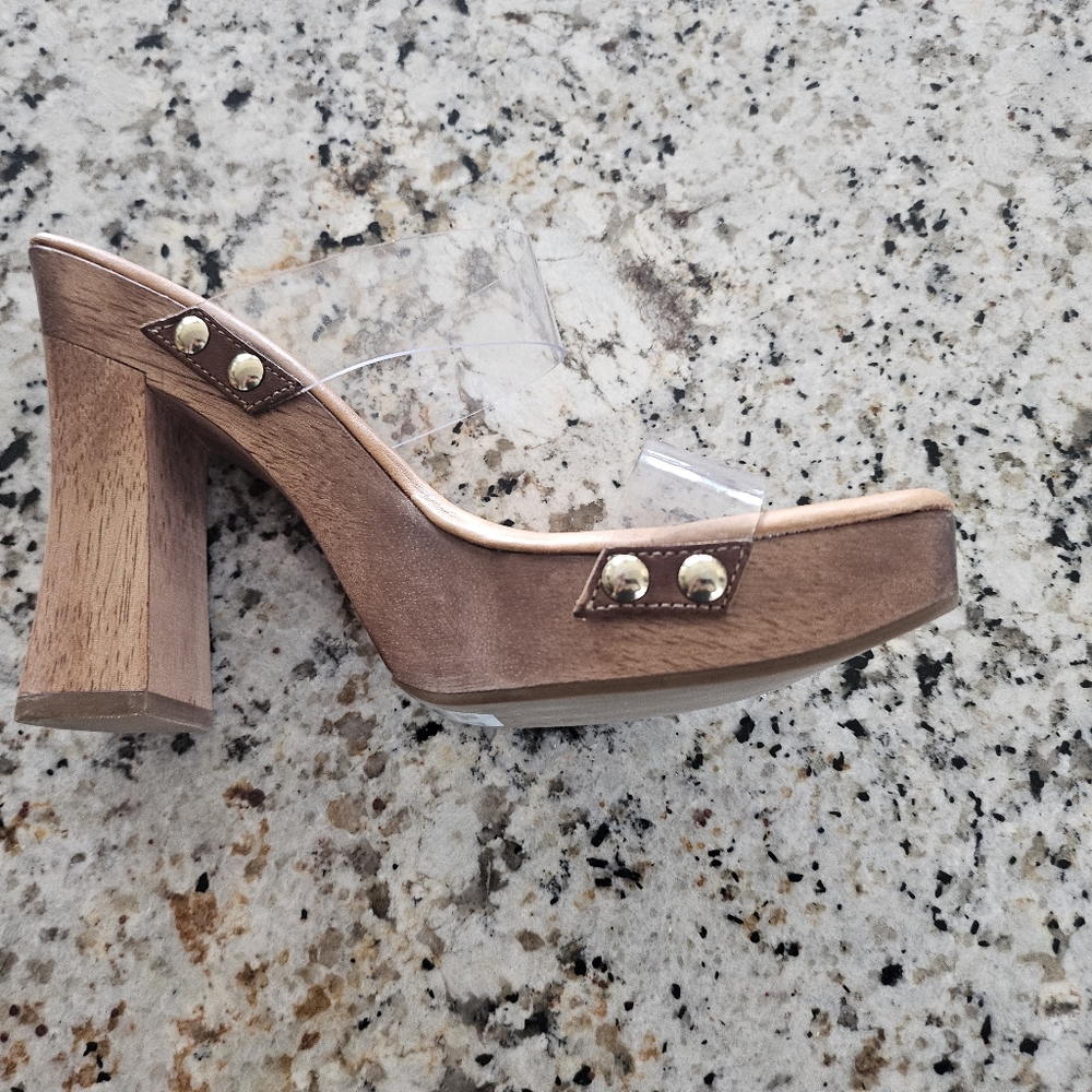 SCHUTZ Tansparent Block Heel Sandals - Picture 13 of 13